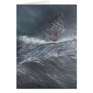 HMS Beagle in a storm off Cape Horn