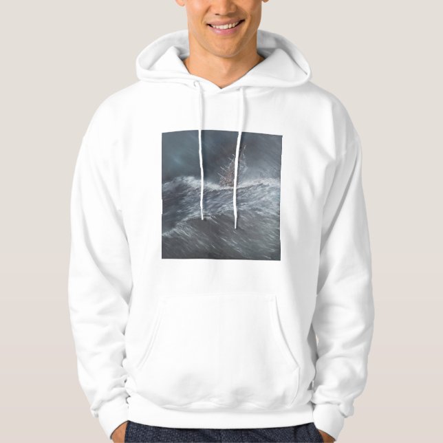 HMS Beagle in a storm off Cape Horn Hoodie (Front)