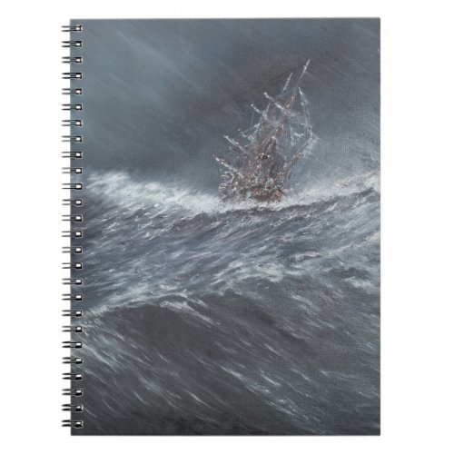 HMS Beagle in a storm off Cape Horn Notebook