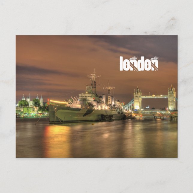 HMS Belfast in London Postcard (Front)