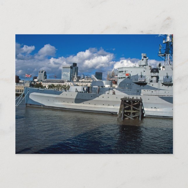 HMS Belfast London Postcard (Front)