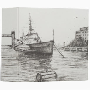 HMS Belfast on the river Thames London.2006 Binder