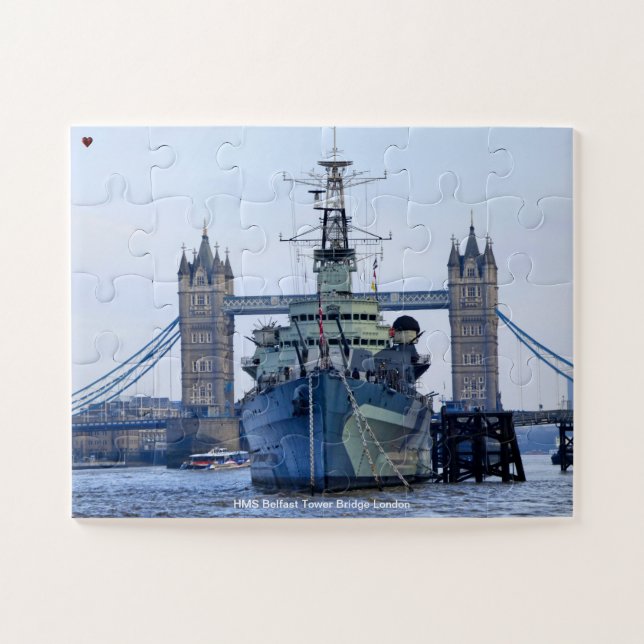 HMS Belfast Tower Bridge London Jigsaw Puzzle (Horizontal)