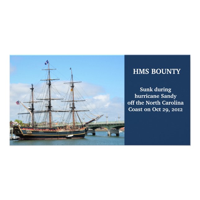 HMS Bounty replica photo card (Front)