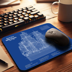 HMS Bounty - Ship Blueprint Plans ABD Mouse Pad