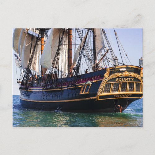 HMS Bounty Tall Ship Postcard