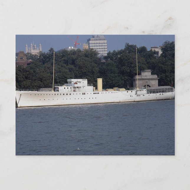 HMS Discovery", Thames River, London, England Postcard (Front)