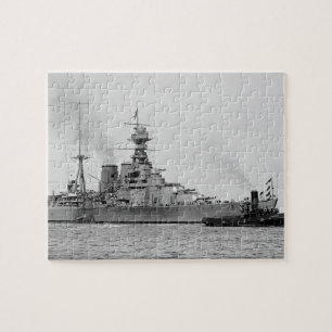 HMS Hood - Vintage Nautical Battlecruiser Jigsaw Puzzle