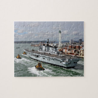 HMS Illustrious Vintage Nautical Aircraft Carrier Jigsaw Puzzle