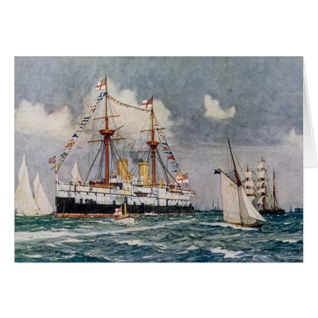 HMS inflexible ironclad Battleship 1876 Cards (Front Horizontal)