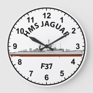 HMS JAGUAR TYPE 41 F37 LARGE CLOCK