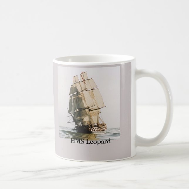 HMS Leopard Warship Coffee Mug (Right)