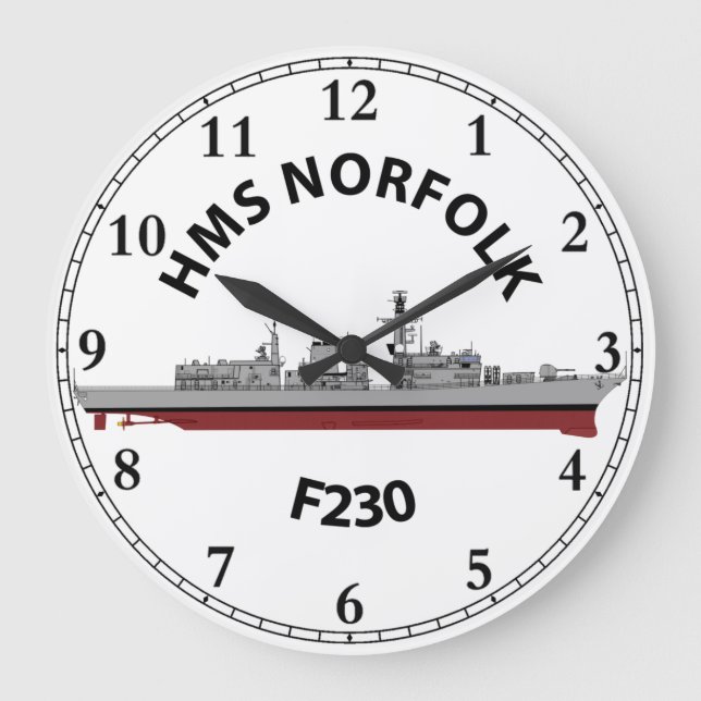 HMS NORFOLK - TYPE 23 LARGE CLOCK (Front)