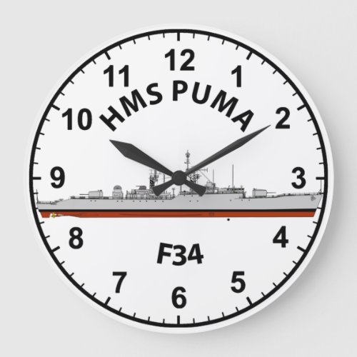 HMS PUMA TYPE 41 F34 LARGE CLOCK