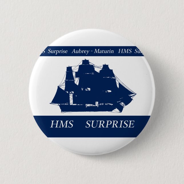 hms surprise, tony fernandes pinback button (Front)