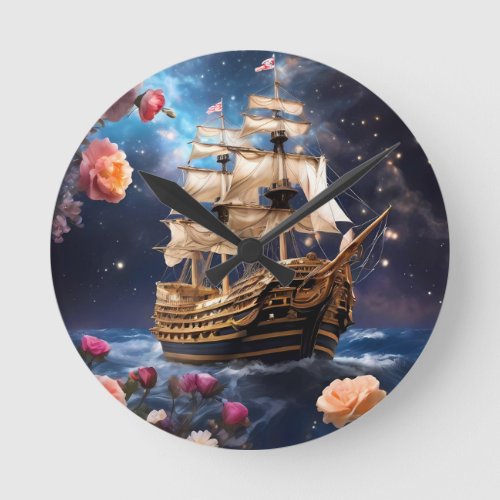 HMS Victory Lord Nelsons Ship Round Clock