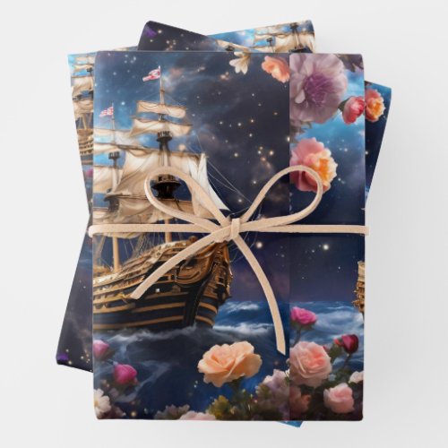 HMS Victory Lord Nelsons Ship Wrapping Paper Sheets