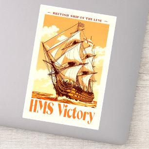 HMS Victory Poster Iconic British Ship of the Line Sticker