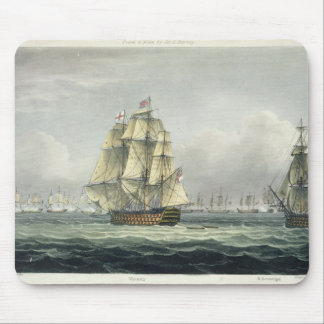 HMS Victory sailing for the French line flanked by Mouse Pad