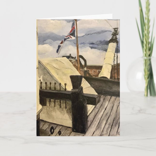 HMS Victory Ship Blank Greeting Card (Front)