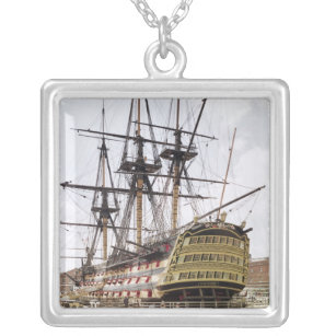 HMS Victory Silver Plated Necklace