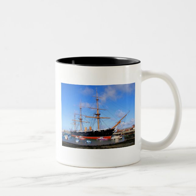 HMS Warrior Two-Tone Coffee Mug (Right)