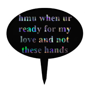 hmu cake topper