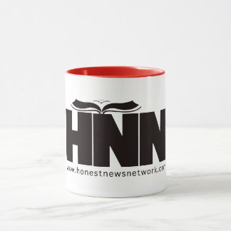 HNN White, Black and Red Trimmed Mug