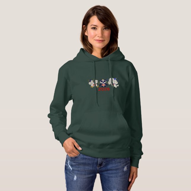 HNY Cute Animals Illustration Hoodie (Front Full)