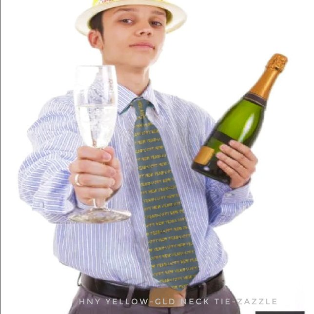 HNY Yellow-Gld Neck Tie (Creator Uploaded)
