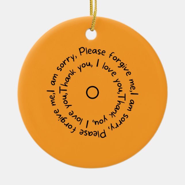 Hoʻoponopono Reflections  Ceramic Ornament (Front)