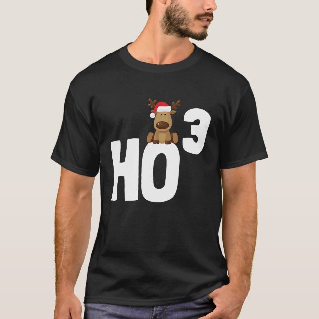 Ho 3 Cubed Christmas Ho Ho Math Teacher   Ho3 T-Shirt (Front)