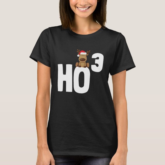 Ho 3 Cubed Christmas Ho Ho Math Teacher   Ho3 T-Shirt (Front)
