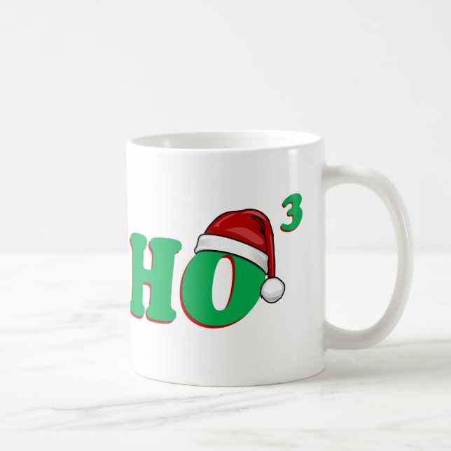 Ho 3 (Cubed) Christmas Humor Coffee Mug (Right)