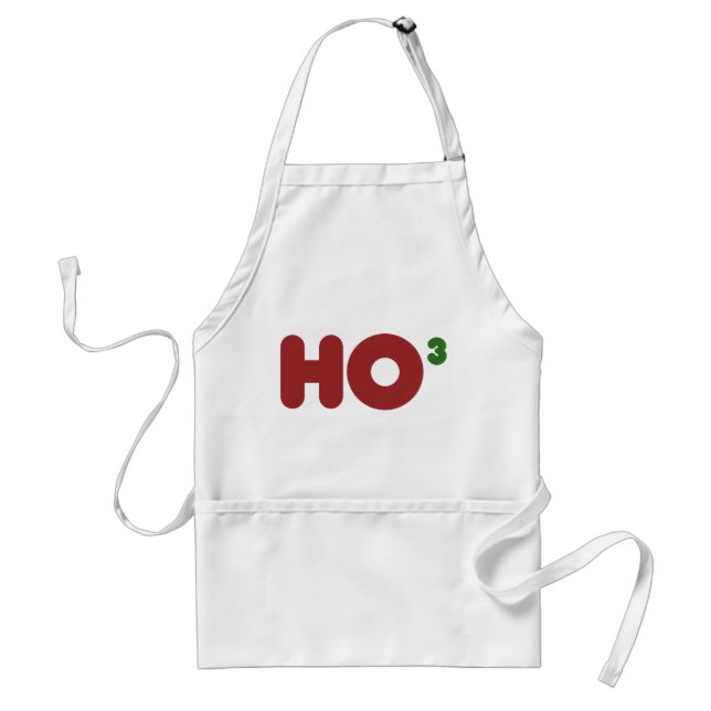 Ho 3 Nerdy Christmas Adult Apron (Front)