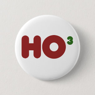 Ho 3 Nerdy funny christmas Button