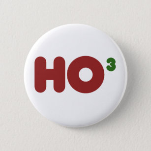 Ho 3 Nerdy funny christmas Button