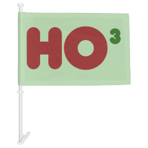 Ho 3 Nerdy funny christmas Car Flag