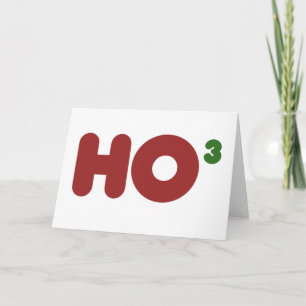 Ho 3 Nerdy funny christmas Holiday Card
