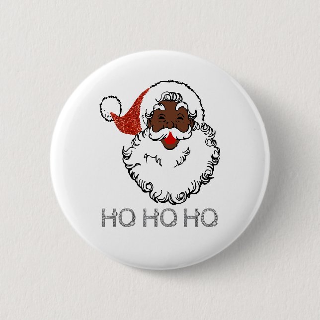 ho black santa button (Front)
