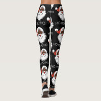 ho black santa leggings