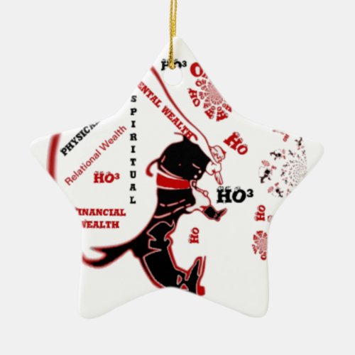 HO Black Santa Special Wealth Xmas To Dopng Ceramic Ornament
