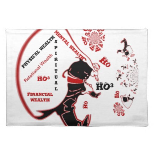 HO Black Santa Special Wealth Xmas To Dopng Cloth Placemat