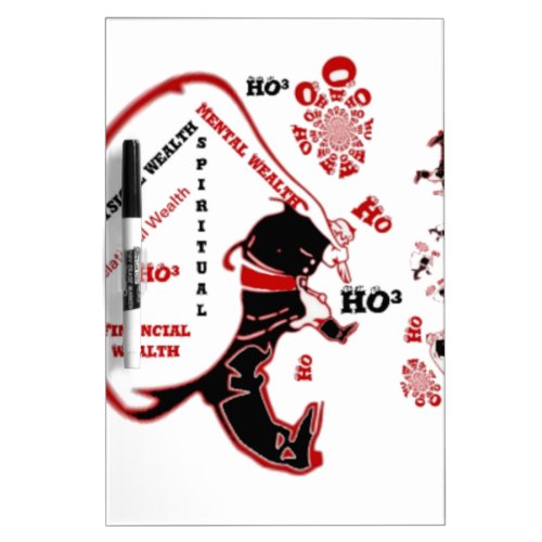 HO Black Santa Special Wealth Xmas To Dopng Dry Erase Board