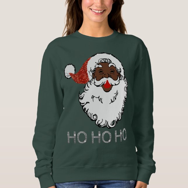 ho black santa sweatshirt (Front)