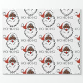 ho black santa wrapping paper (Flat)