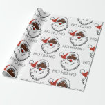 ho black santa wrapping paper