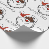 ho black santa wrapping paper (Corner)