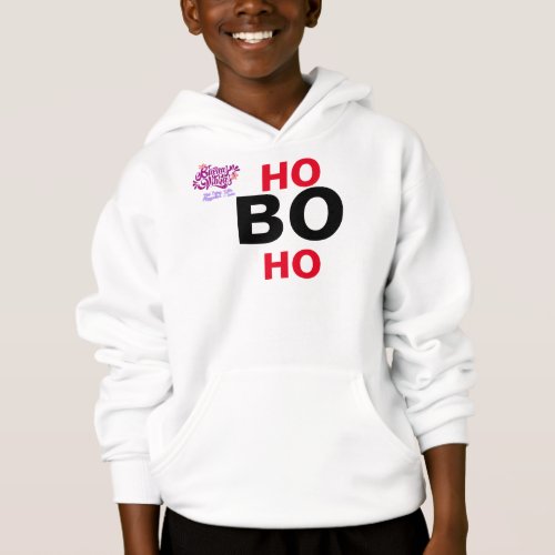 HO BO HO Text Festive Holiday T_Shirt Hoodie