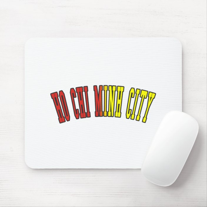 Ho Chi Minh City in Vietnam National Flag Colors Mouse Pad